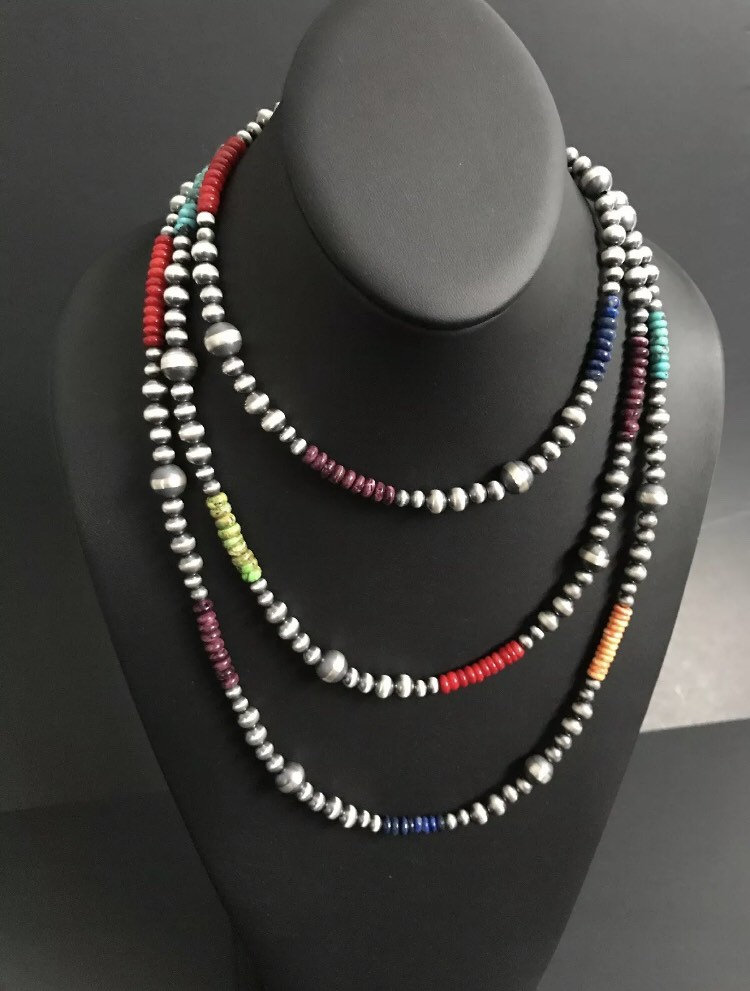 Multi Stein Perlenkette. 60 Zoll von NativeTurquoiseT