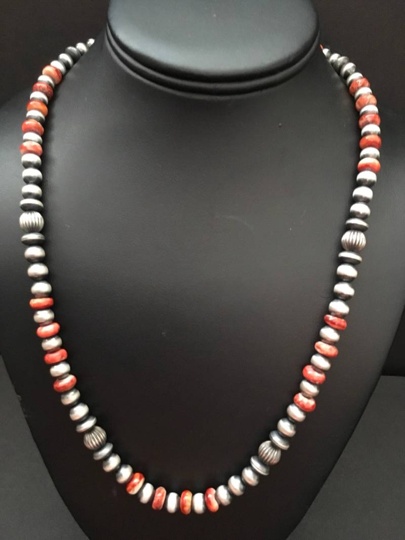 Sterling Silber Stacheligen Auster Perlenkette von NativeTurquoiseT