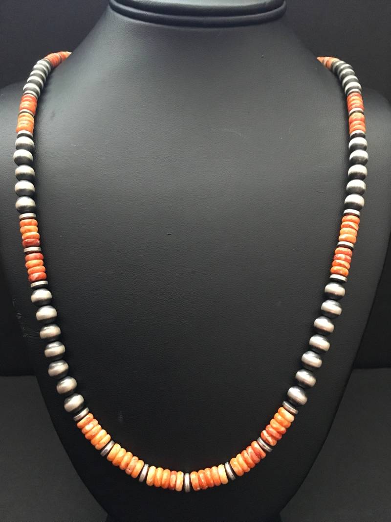 Sterling Silber Stacheligen Auster Perlenkette von NativeTurquoiseT