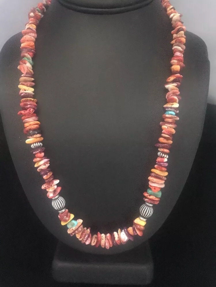 Sterling Silber Stacheligen Oyster Perlenkette 20 Zoll von NativeTurquoiseT