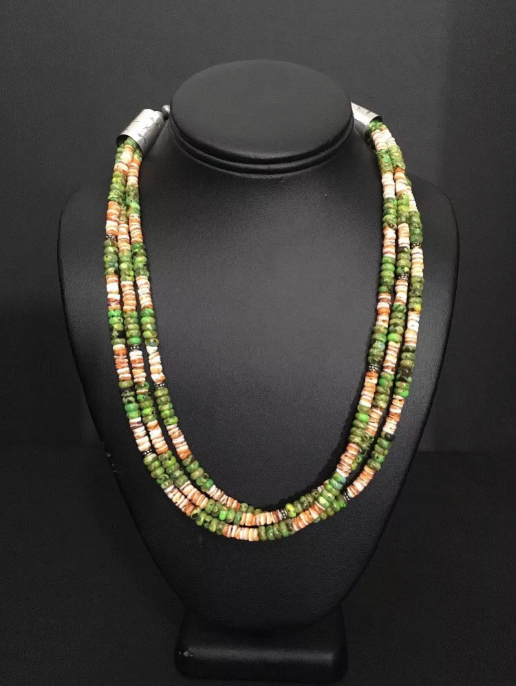 Sterling Silber Türkis, Multi Stein Perlenkette von NativeTurquoiseT