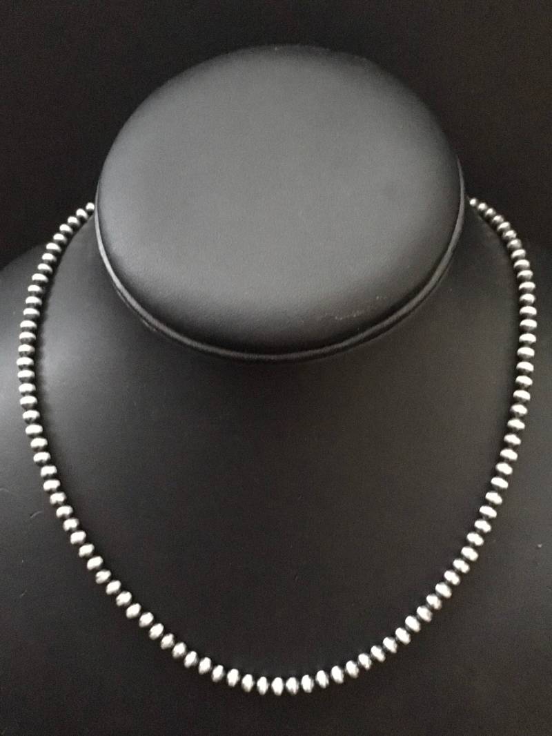 sterling Silber 4 Mm Perlenkette von NativeTurquoiseT