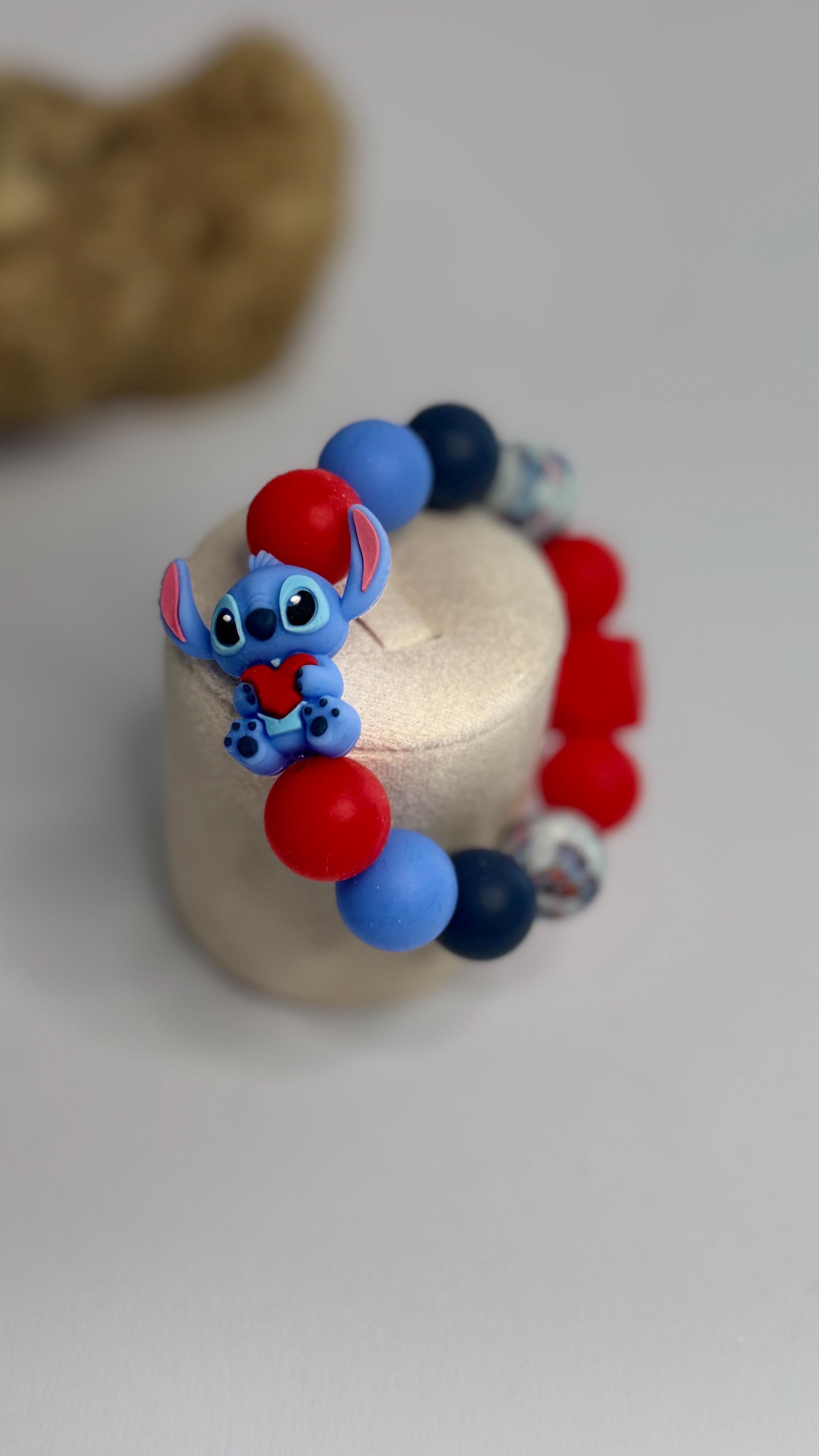 Zauberhaftes Kinderarmband 15 cm, Handgemachtes Kinder Set. Armband Mit Stitch - Süßes Geschenk Für von NatliKa