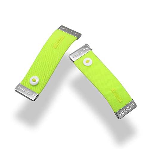 Nato Cuff - Der Original Hemdmanschettenhalter - Stoppen Sie das gerollte Langarmhemd - Ziehen Sie es elegant hoch - Elastische rutschfeste Ärmelhalter (Fluo Jaune) von Nato Cuff