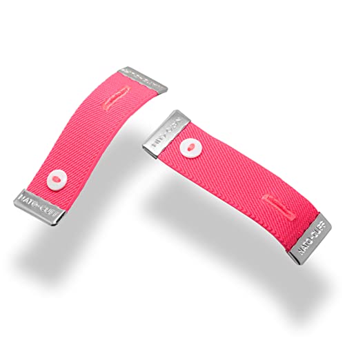 Nato Cuff - Der Original Hemdmanschettenhalter - Stoppen Sie das gerollte Langarmhemd - Ziehen Sie es elegant hoch - Elastische rutschfeste Ärmelhalter (Fluo Rose) von Nato Cuff