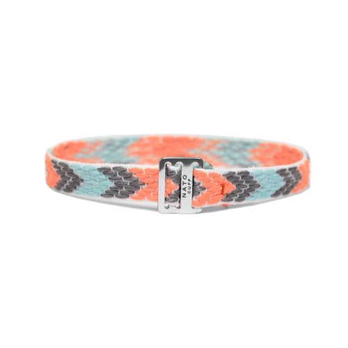 Nato Cuff - Ethnisches Band Armband 10mm- Handgefertigt in Frankreich - Herren Damen Verstellbares Juwel (Quito) von Nato Cuff