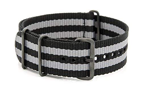 Original von Buran01.com Militär Nylon Uhrenarmband PVD Black/Grey 22 mm Watch Strap Original von Buran01.com Militär Nylon Uhrenarmband PVD Black/Grey 22 mm Watch Strap von Buran01