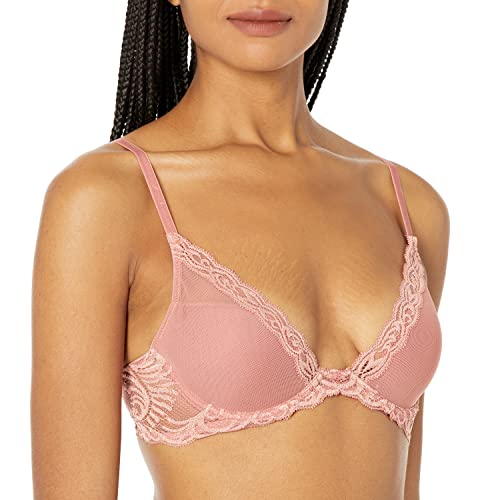 Natori Damen Feathers Contour Plunge-BH, Durchsichtig, Sandy Rose, 75F von Natori