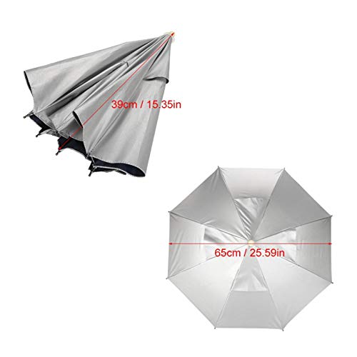 Regenschirm Hüte Wanderschirm Kopf Regenschirm, Regenschirm Hut für Fisch Tragbarer Regenschirm Nubrella Regenschirm für Outdoor von Natruss