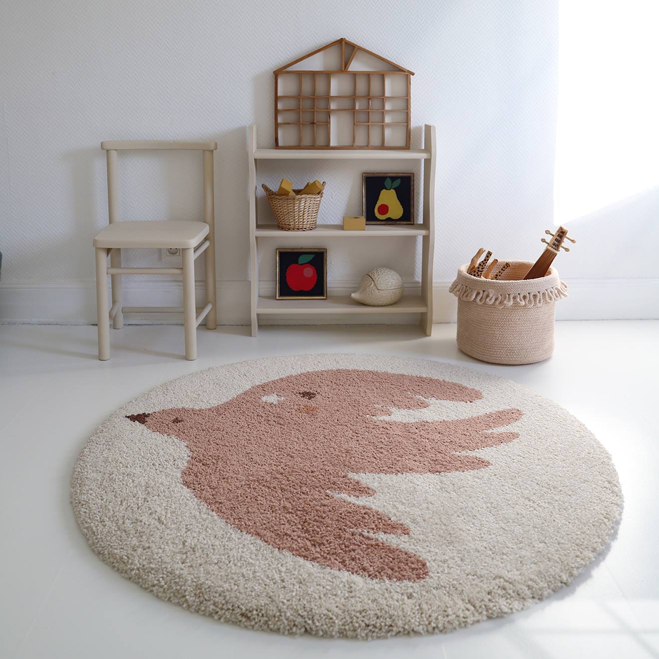 Bohemian Bird Kinderteppich creme von Nattiot