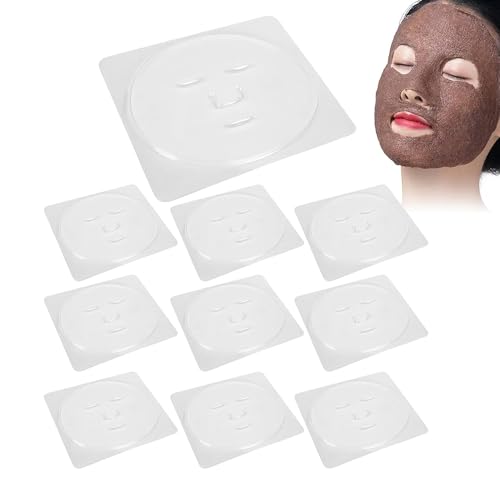 10 Stück Gesichtsmaskenform Wiederverwendbare DIY Algen Gesichtsmaske Platte Verdicken Gesichtspflege Make-up Werkzeug für Frauen Damen Mädchen von Natudeco