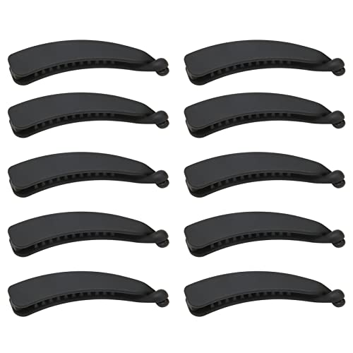 10 Stück Schwarze Bananen-Haarspangen, Elastische Pferdeschwanz-Clips, Haar-Accessoires, Haar-Styling-Werkzeuge, Clips Für Frauen von Natudeco