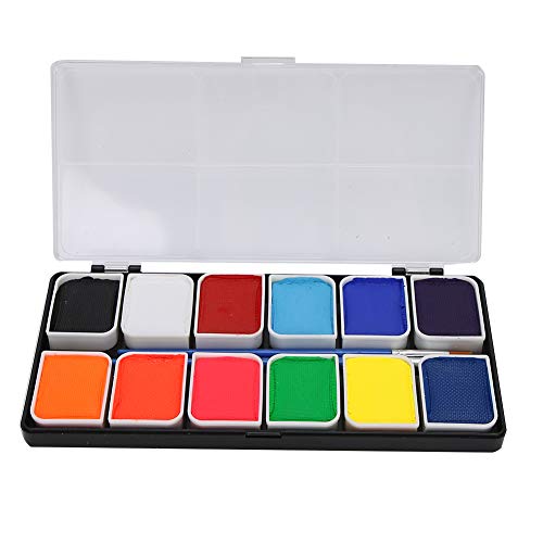 12 Farben Gesicht Körperfarbe Öl Halloween Art Party Fancy Make Up Kit Diy Malpinsel Hautfreundlich Für Rollenspiele Kinder Erwachsene von Natudeco