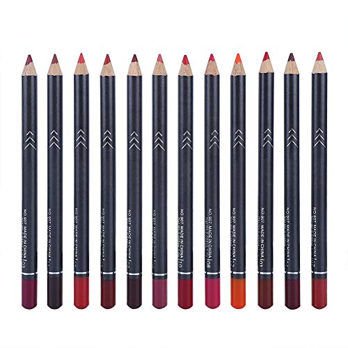 12 Farben Set Matte Lip Liner Pen Lip Liner Pencil Langanhaltender Lippenstift-Stift Für Makelloses Lippen-Make-up, Eyeliner-Stift Mit Feiner Spitze von Natudeco