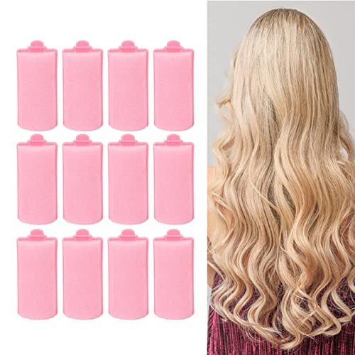 12-teiliges Schwamm-Haar-Styling-Rollen-Weichschaum-Lockenwickler-Set Für Zuhause, Salon, Lockenwickler Für Frauen Und Mädchen, Die Locken Erzeugen von Natudeco