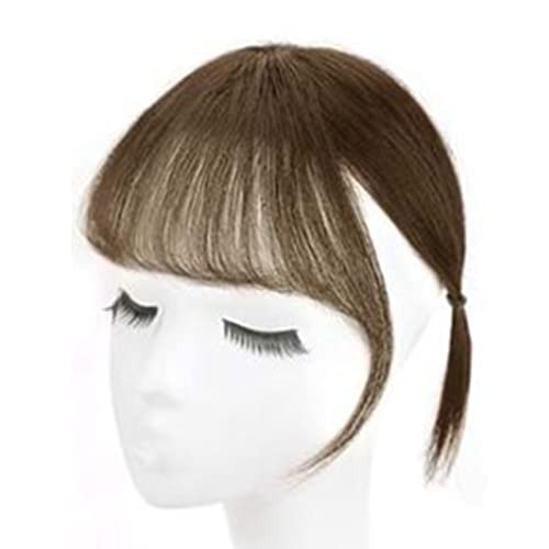 3D Clip in Pony Simuliertes Haar Frauen Mädchen Dome Air Bangs Haarteil Pony Haarspange Haarverlängerung für den täglichen Gebrauch Dating Temple Modification(Hellbraun) von Natudeco