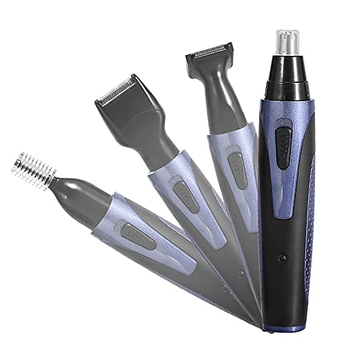 Automatisches Wiederaufladbares Trimmer-Set, Elektrisches Gesichtsrasierer-Set Für Männer, Elektrisches Haarentfernungsset Für Ohren, Nase, Bart, Augenbrauen von Natudeco