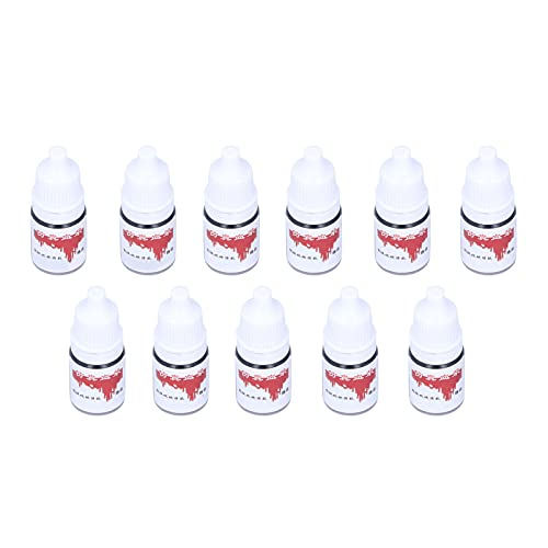 Halloween Kostüm Blut Party Make-up Kunstblut DIY Spezialeffekte Blut Für Halloween Party Cosplay Bühne, 5 Ml X 11 Stück(Hellrot) von Natudeco