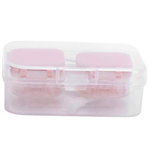 Kontaktlinsenbehälter, tragbare Kunststoffbox für kosmetische Linsen, Reise-Aufbewahrungs-Organizer, Kontaktlinsen-Aufbewahrungsset für harte Kontaktlinsen, weiche Kontaktlinsen(rosa) von Natudeco