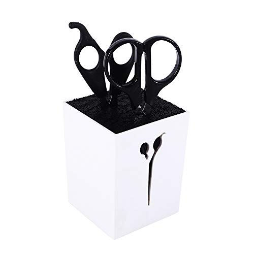 Salon Scissor Lagerung Halter Friseur Kämme Klemmen Schere Organizer Desktop Scissor Display Rack Für Friseursalons Salons(Weiß) von Natudeco