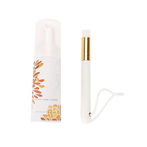 Wimpernschaum-Reinigungsbürsten-Set Wimpernverlängerungs-Reinigungsschaum Mit Bürste Entfernt Make-up-Rückstände Und Mascara Für Den Salongebrauch Und Die Häusliche Pflege(Goldpinsel) von Natudeco