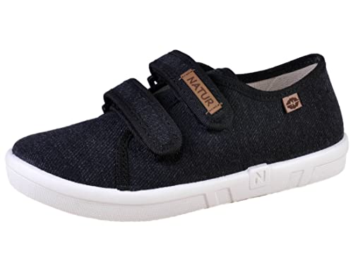 Natur Kinderschuhe Alex Flache Slipper Jungen Größe 29 EU Textil grau von Natur