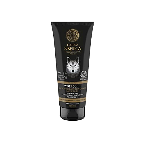 Natura Siberica Men Outdoor Protection Cream - Schutzcreme für Gesicht & Hände - Feuchtigkeit & Schutz vor Kälte & Wind - Mit Bio-Rosenextrakt & Sibirischem Ginseng - 80 ml von Natura Siberica