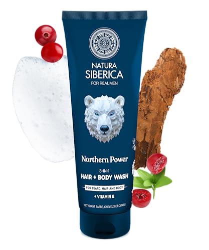 Natura Siberica Men Northern Power. 3-in-1 Hair+Body Wash. For Beard, Hair and Body, 200 ml von Natura Siberica