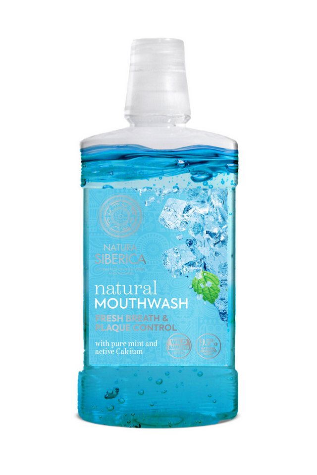 Natura Siberica Mundspülung Natural Mouthwash with PURE MINT and ACTIVE CALCIUM von Natura Siberica