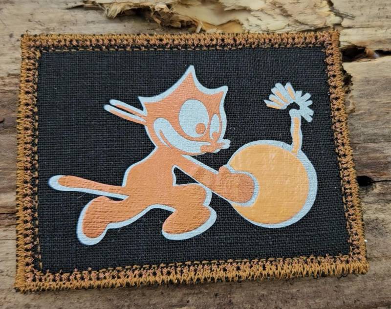 Felix Die Katze Auf Aufnäher | Leinen 7 8, 5 cm | 2, 75 3, 34 In von NaturaNaturansCult