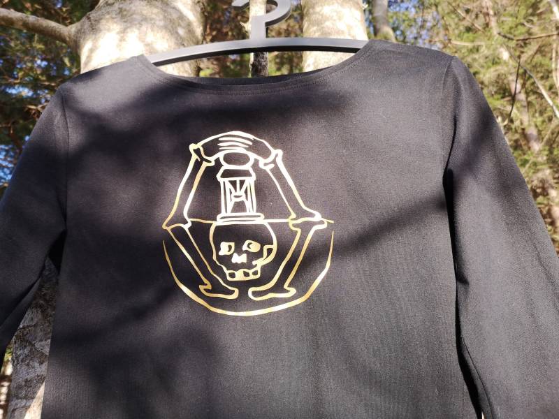 Time | Sanduhr & Totenkopf/Frauen Langarm Shirt Größe M Us Letter von NaturaNaturansCult