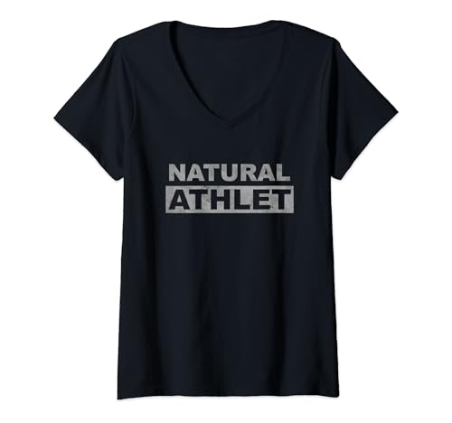 Damen Natural Athlet - Fitnessstudio für Bodybuilding T-Shirt mit V-Ausschnitt von Natural Athlet Shirts