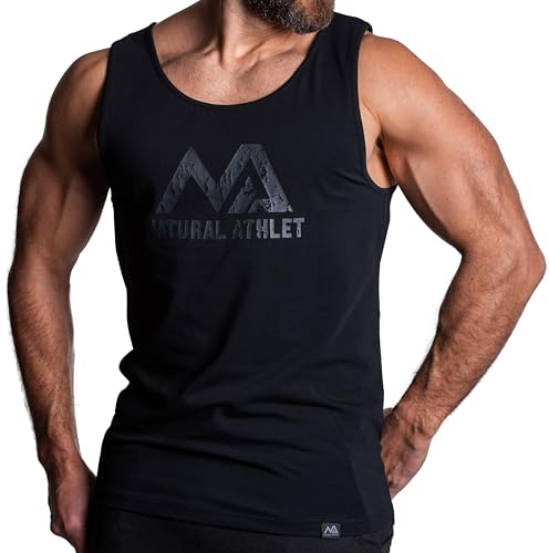 Natural Athlet Herren Muskelshirt I Männer Tanktop aus Baumwolle I Tank Top ideal für Sport, Fitness, Gym und Bodybuilding - Schwarz Natural Athlet Herren Muskelshirt I Männer Tanktop aus Baumwolle I Tank Top ideal für Sport, Fitness, Gym und Bodybuilding - Schwarz von Natural Athlet