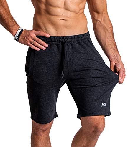 Natural Athlet Herren Slim-Fit Fitness Shorts Meliert - Kurze Jogginghose & Sport Laufhose mit Taschen - Bodybuilding, Fitnessstudio & Gym - Sommer Freizeit Hose für Männer Natural Athlet Herren Slim-Fit Fitness Shorts Meliert - Kurze Jogginghose & Sport Laufhose mit Taschen - Bodybuilding, Fitnessstudio & Gym - Sommer Freizeit Hose für Männer von Natural Athlet