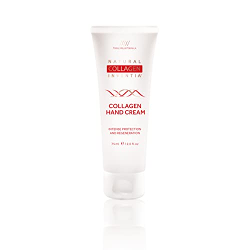 Natural Collagen Inventia Collagen Hand Cream 75 ml mit Arganin-Extrakt aus weißem Kaviar - Verbessert das Hautbild, regeneriert sehr trockene Hände- schützt die Haut von Natural Collagen Inventia