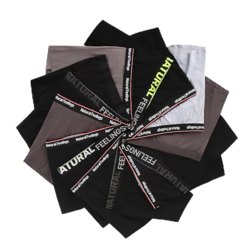 Natural Feelings Boxershorts Herren Baumwolle Unterhosen Männer Unterwäsche 6er, M, Zufällige Farben von Natural Feelings