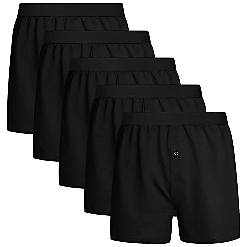 Natural Feelings Herren Boxershorts Herren Unterwäsche Baumwolle Strick Boxershorts für Herren Schwarz L von Natural Feelings