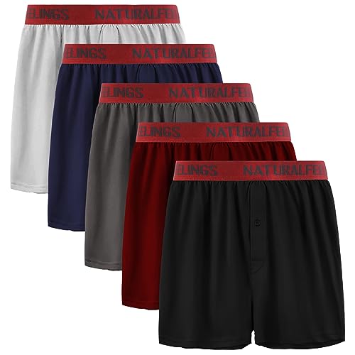 Natural Feelings Herren Boxershorts Herren Unterwäsche Strick Boxershorts Für Unterhosen Baumwolle Mehrfarbig L von Natural Feelings