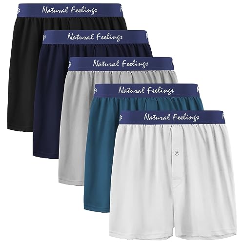 Natural Feelings Herren Boxershorts Herren Unterwäsche Strick Boxershorts Für Unterhosen Baumwolle Weiss L von Natural Feelings