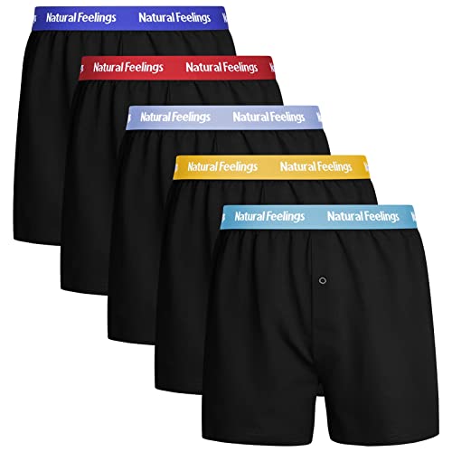 Natural Feelings Herren Boxershorts Herren Unterwäsche Strick Boxershorts für Herren Button Fly S von Natural Feelings