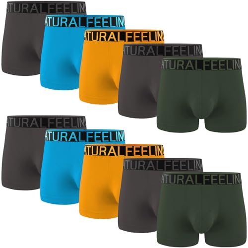 Natural Feelings Herren Unterhosen Männer Baumwolle Boxershorts Herren 10 Pack M von Natural Feelings