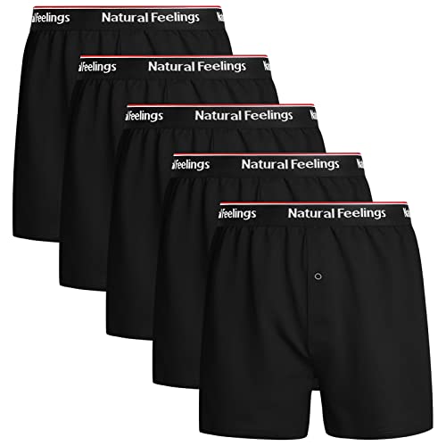 Natural Feelings Herren Unterwäsche Boxer Weiche Baumwolle Strick Herren Boxer Shorts Unterwäsche Herren Pack von Natural Feelings