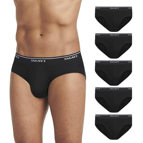 Natural Feelings Slips Herren Unterhosen Herren Slip aus weicher Baumwolle Herren Unterhose Pant Unterwäsche M, C:Schwarz von Natural Feelings