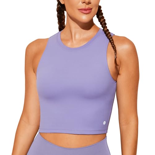 Natural Feelings Sport-BHs für Damen, abnehmbar, gepolstert, Yoga-Tanktop, ärmellos, Fitness, Workout, Laufen, Crop-Tops, Flieder Rauch, Large von Natural Feelings