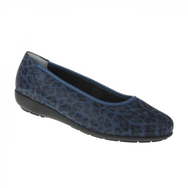 tessamino | Damen Ballerinas | Leder Animalprint | Weite H | herausnehmbares Memo-Latex Fußbett von Natural Feet