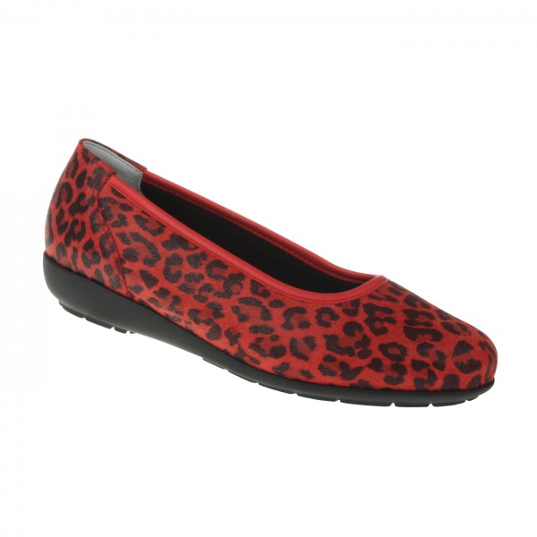 tessamino | Damen Ballerinas | Leder Animalprint | Weite H | herausnehmbares Memo-Latex Fußbett von Natural Feet