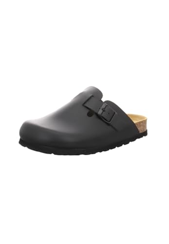 Natural Sense Damen Hausschuhe Clog Leder schwarz 1152539, Schuhgröße:39 EU von Natural Sense