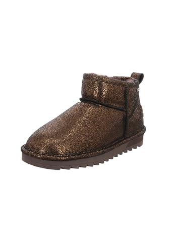 Natural Sense Damen Leder Stiefelette Elbe 1152986 Warmfutter Gold Glitzer von Natural Sense