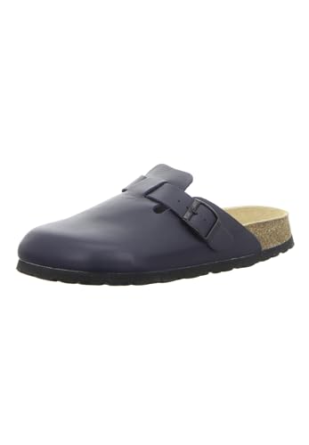Natural Sense Unisex Hausschuhe Clog Leder blau 1095024, Schuhgröße:48 EU von Natural Sense
