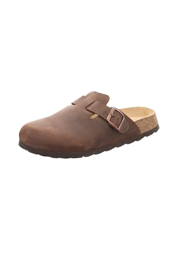 Natural Sense Unisex Hausschuhe Clog Leder braun 1095906, Schuhgröße:40 EU von Natural Sense